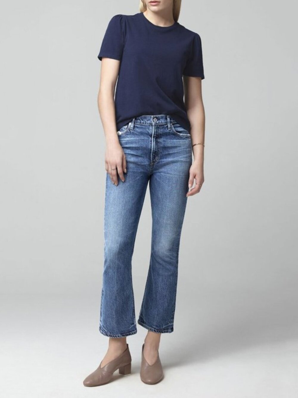 Citizens of Humanity Demy Cropped Flare Jeans Premium Vintage Size 28